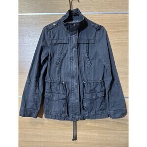 AEROPOSTALE Fitted Utility Military Y2K Women's sz Medium Jacket Swan Grey